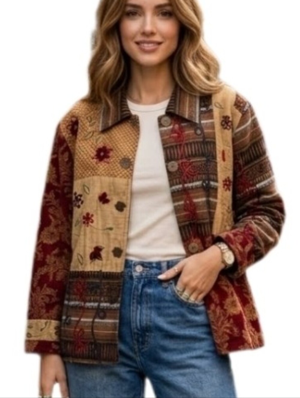 Keren Hart Tapestry Jacket Brown Size L